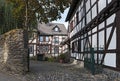 Historic half-timbered houses in the old town of braunfels, hess