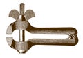 Historical hand vise in side view