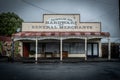 A historic hardware and general merchants building in the small town of Mangaweka in New Zealand