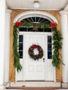 Historic home with Christmas decorations Royalty Free Stock Photo