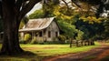 Historic homestead from colonial times Royalty Free Stock Photo