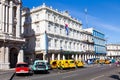 Historic Hotel Inglaterra and traffic near the Central Park, Havana, Cuba