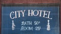 Historic hotel sign