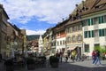 Stein am Rhein, Historic Houses around the Medieval Square in front of the Town Hall, Canton Schaffhausen, Switzerland