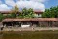 Historic house along Martesana canal at Milan