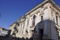 Historic House architecture decoration from downtown of Oradea City in Romania. Royalty Free Stock Photo