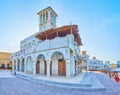 Historic house with barjeel windcatcher, Al Seef neighborhood, Dubai, UAE Royalty Free Stock Photo