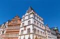 Historic House facade Main Market Trier Rhineland Palatinate Ger