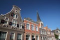 Historic house facades located along Noordeinde street in Monnickendam, North Holland, Netherlands Royalty Free Stock Photo