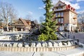 Historic house and Foluszowy stream, at Krupowki