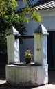 The Historic House of Independence Museum from the year 1816 of Tucuman, Argentina, garden with flowers and algive