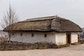 Historic house in the national reserve `Zaporizhzhia Sich` on the island of Khortytsia in Zaporizhzhia. Ukraine