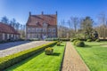 Historic house Welbergen and garden in Ochtrup Royalty Free Stock Photo