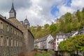 Houses along the Rur river, Monschau, Germany