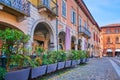 Arcades on Piazza della Vittoria, Lodi, Italy Royalty Free Stock Photo