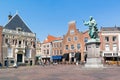 Historic houses on market square, Haarlem, Netherlands