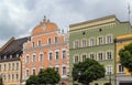 Historic houses in Straubing, Germany Royalty Free Stock Photo