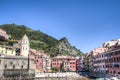 Historic houses in Vernazza in Italy Royalty Free Stock Photo