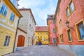 Historic housing of Golden Lane, Hradcany, Prague, Czech Republic Royalty Free Stock Photo