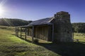 Historic hut with sunbeams Royalty Free Stock Photo