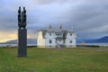 Historic Hofdi House on the Waterfront of the Icelandic Capital at Sunset, Reykjavik, Iceland