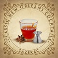 Historic Iconic Classic New Orleans Cocktails Royalty Free Stock Photo
