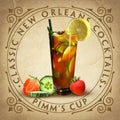 Historic Iconic Classic New Orleans Cocktails Royalty Free Stock Photo