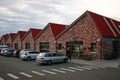 Brick exterior elevation of Tannery renovation in Christchurch, New Zealand