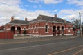 The historic Inglewood Post Office building is painted brick with a slate tiled roof Royalty Free Stock Photo