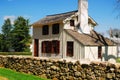 Innis House and Stone Wall Royalty Free Stock Photo
