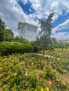 Historic istanbul houses on the shore of Kurbagalidere in the kadikoy district of Istanbul. Exterior view. Royalty Free Stock Photo