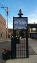 Historic jailhouse door and firebell in Ely, NV