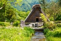 Historic Japanese village Shirakawa-go in summer