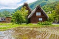 Historic Japanese village Shirakawa-go in summer