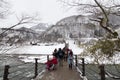 Historic Japanese village Shirakawa-go at winter
