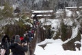 Historic Japanese village Shirakawa-go at winter