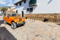 Historic jeep called Willy in the historic center of Villa de Le