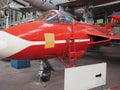 Historic jet fighter airplane on display at The Royal Museum of Royalty Free Stock Photo