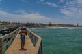 The historic jetty of Swakopmund on a sunny day in summer. Namibia