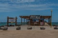 The historic jetty of Swakopmund on a sunny day in summer. Namibia