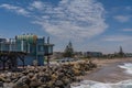 The historic jetty of Swakopmund on a sunny day in summer. Namibia