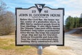 Historic John H. Goodwin House sign, was a stagecoach stop and inn, Greenville County, South Carolina