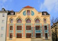 Jugendstil building in munich with colorful facade