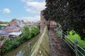 Historic King Charles Tower on the City Walls alongside the Shropshire Union Canal in Chester, Cheshire, UK