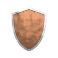 Historic knight`s shield, worn in battle.