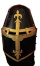 Historic Knights helmet armour isolated