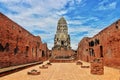 The historic landmark of Ayutthaya temples in Thailand is a tourist attraction Royalty Free Stock Photo