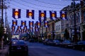 Colorado Flags on Larimer Square Denver