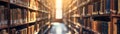 Historic library, rows of books, closeup, soft backlighting , no dust