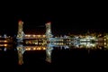 Houghton Hancock Lift Bridge at Night